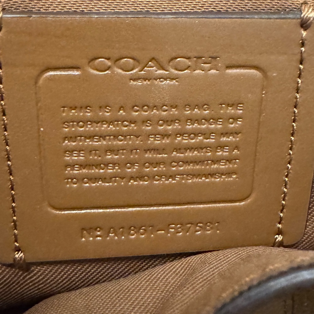 COACH Mini Turnlock Rucksack Tan - Picture 5 of 8